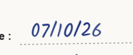 Zoom sur le document : En-tête, Date